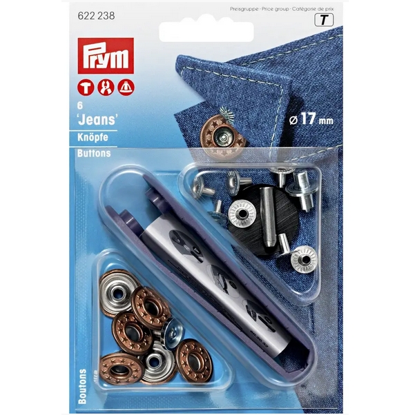 Gumbi za Jeans traperice 17mm stara bronca 6 komada sa alatom zvjezdice otvoreni