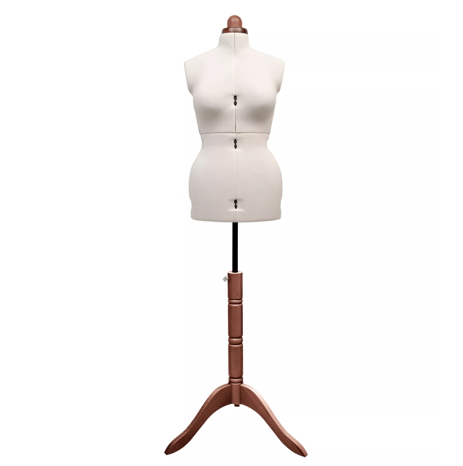 Krojačka LUTKA Adjustoform Lady Valet M 42 48 bijela stalak Mahagoni drvo