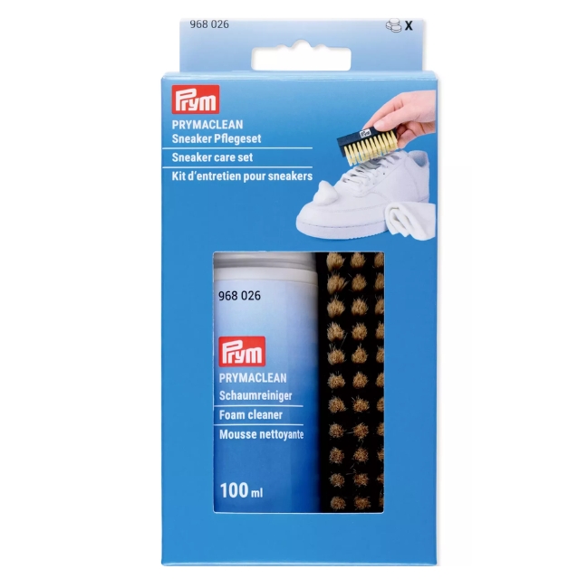 PRYMACLEAN set za njegu tenisica sa pjenom za čišćenje, četkom i krpom od mikrovlakana Slika 5